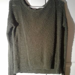 Open Back Forest Green Sweater from Hollister